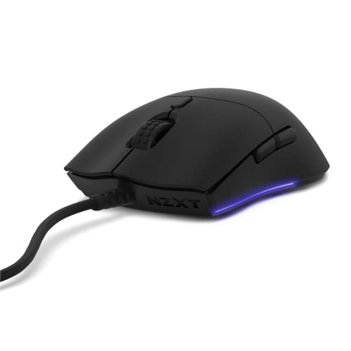 NZXT LIFT - Ultralight gaming mouse, 16k DPI Pixart 3389 sensor, 67g weight, RGB, ambidextrous design, black.