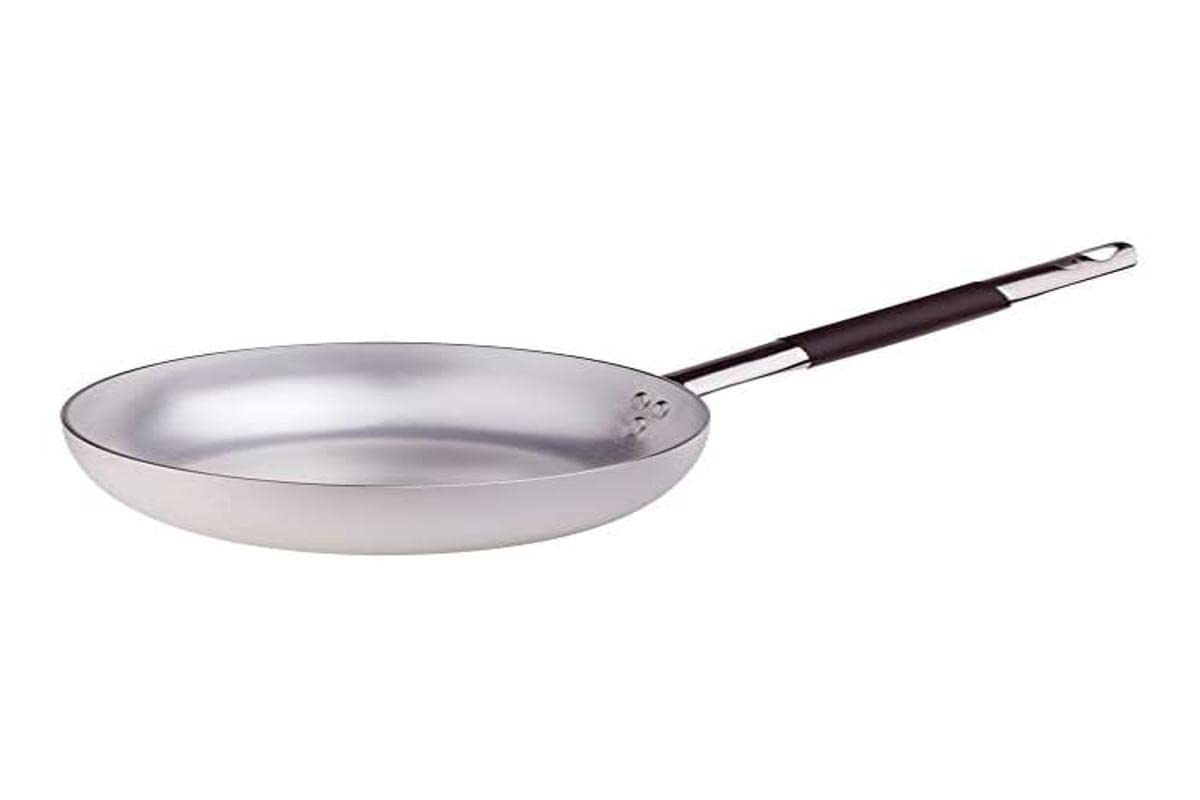 Pentole Agnelli alumīnija panna - padziļināta galva, 1 rokturis, 3 mm, 38 cm, ideāla sautēšanai un vārīšanai.
