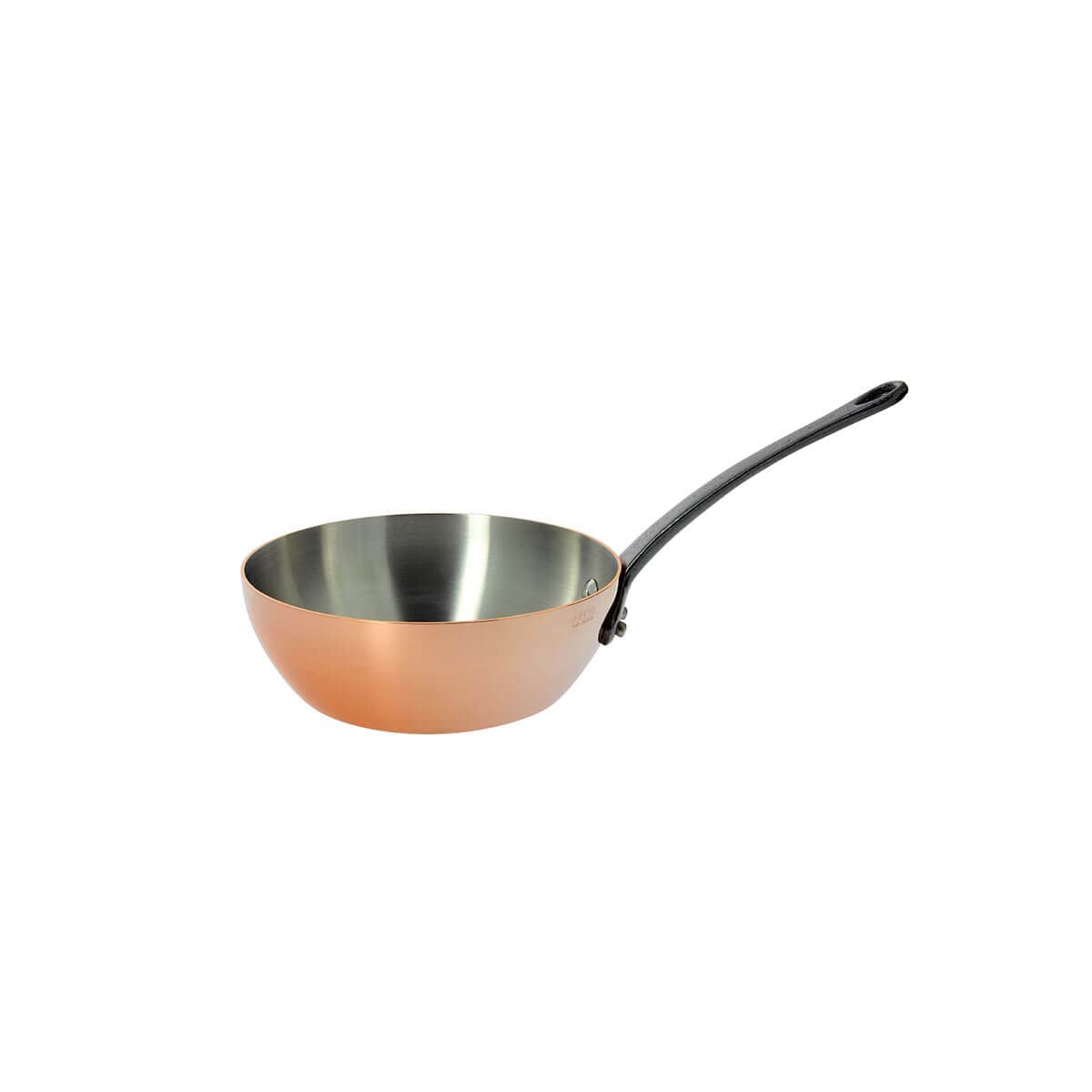 De Buyer 6464.16 Sauté Pan - Stainless steel, silver finish, 16 cm, ideal for sautéing and frying.