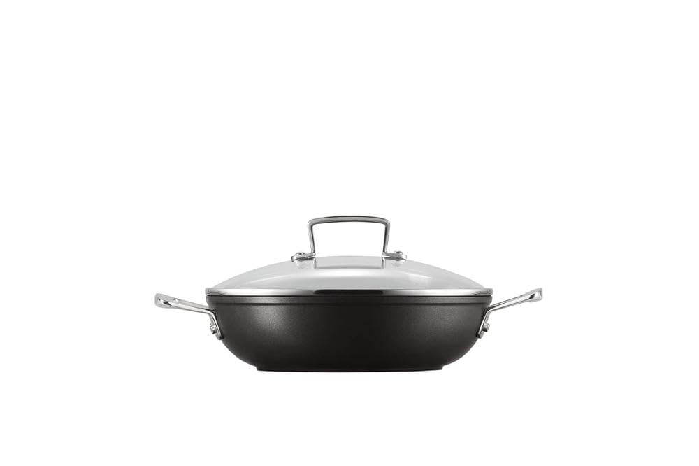 Le Creuset nelīpošā panna ar vāku, Ø 24 cm, antracīta/sudraba, piemērota visiem plīts veidiem, ieskaitot indukciju.