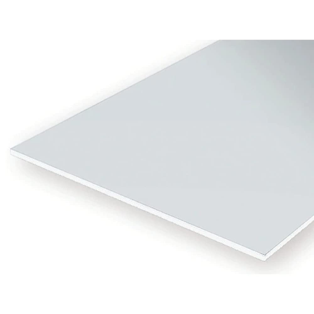 Polistirola plāksne evergreen 9015, balta, 150 x 300 x 0,38 mm, 3 gab.