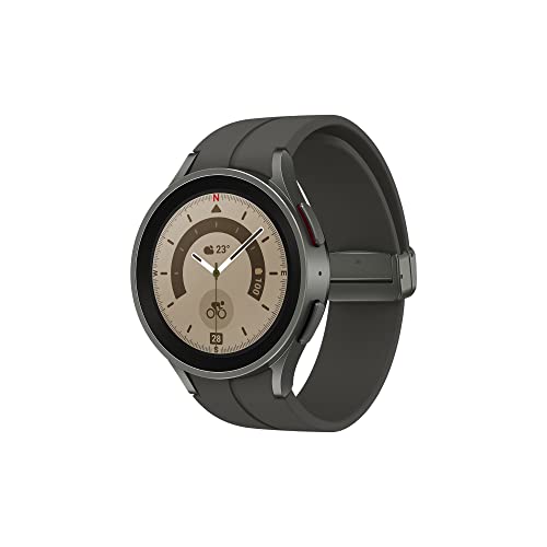 Samsung Galaxy Watch5 Pro - veselības izsekotājs, sporta pulkstenis, 4G, titāns, 45 mm, ilgs akumulatora darbības laiks.