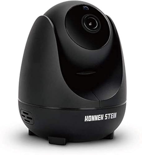 Konnek Stein kamera kupola uzraudzības kameras WiFi mājas drošības sistēmas 360 grādu uzraudzība HD 1080P kustības noteikšana IR nakts redzamība lietotne tālvadība divvirzienu audio 3 uzglabāšana SD kartes slots melns