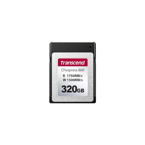 Transcend CFexpress 860 320GB Type B - High-speed storage, durable design, ideal for professional photography and videography.