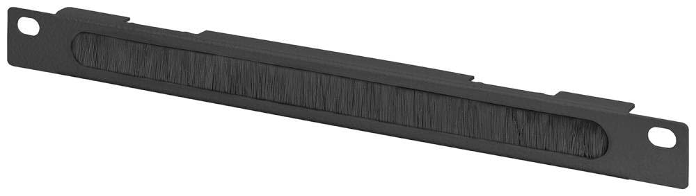 Kabeļu ievades panelis DIGITUS, 10 collas (254 mm), kabeļu ievadam, ar suku joslu, 0,5HE, melns