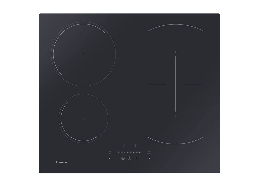 Candy CTP64SC/E1 Plīts/Indukcijas plīts/Mono Slider vadība / 4 vārīšanas zonas/taimeris/bērnu drošība/bez rāmja/melna stikla