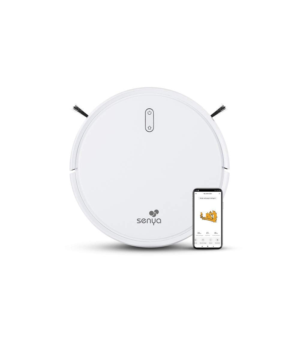 Senya My Little Robot SYCN-VC009W - Wi-Fi, 2000 Pa, 120 min, kluss <60 db, ideāli matiem, balts putekļsūcējs-robots
