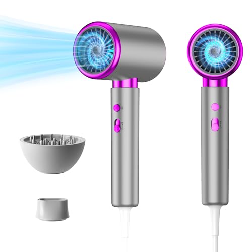 Matu žāvētājs ar joniem, jonu fēns, 2400W matu žāvētājs, profesionāls matu fēns, ātri žāvējošs matu žāvētājs, salona matu fēns ar koncentratoriem un difuzoru, 2 temperatūras iestatījumi, 3 ātrumi.