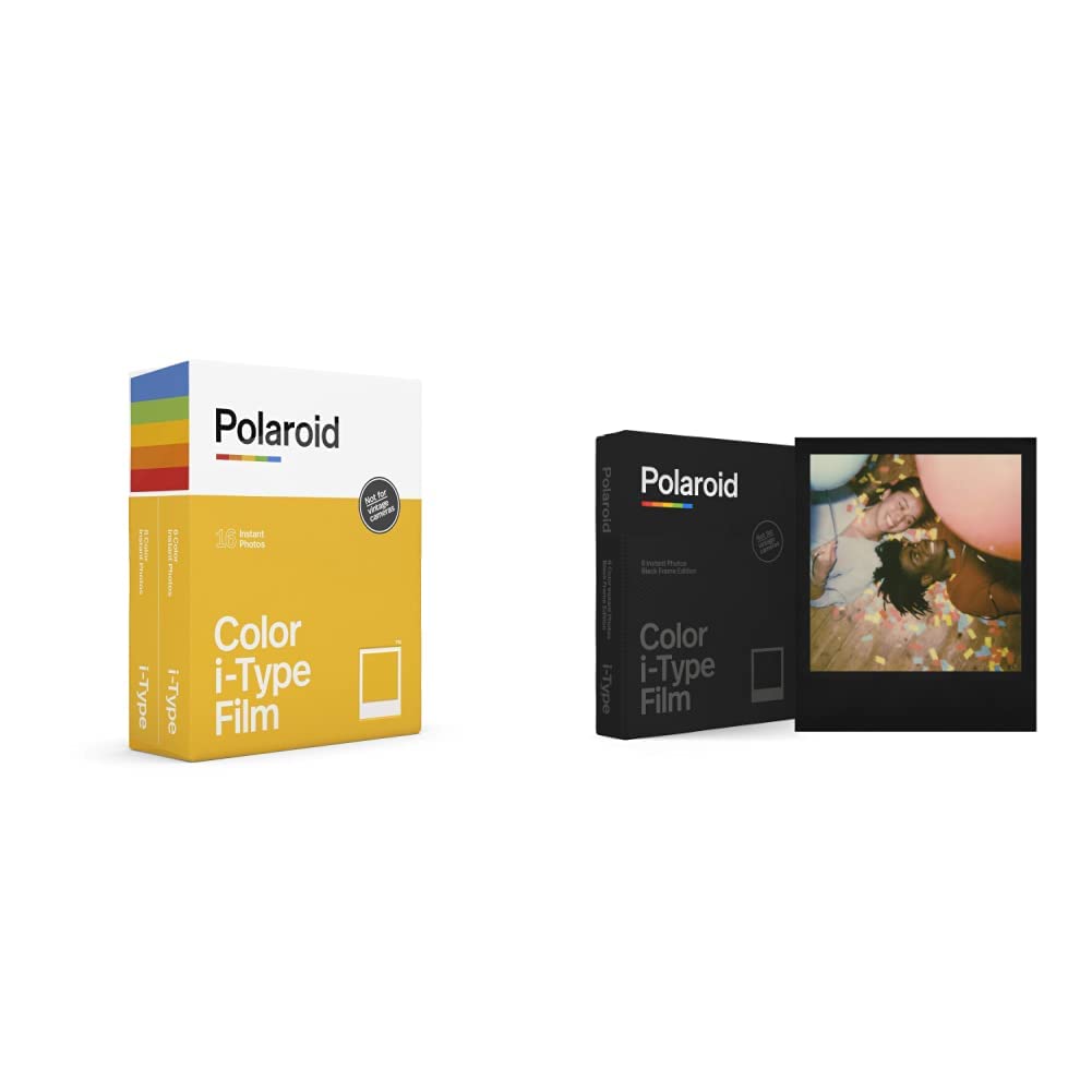 Polaroid – 6009 – tūlītējā krāsu filma tips I – vienas iepakojums – 16 fotogrāfijas un Polaroid krāsu filma i-Type - melnā rāmja izdevums - 6019