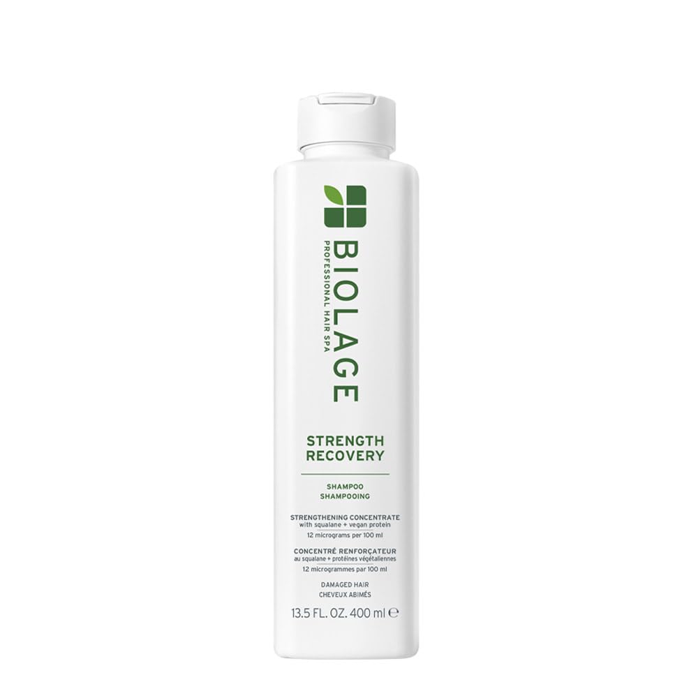 Šampūns bojātiem matiem Biolage Restrukturierendes, izlīdzinošs, ar vegānu squalane, Strenght Recovery, 400 ml