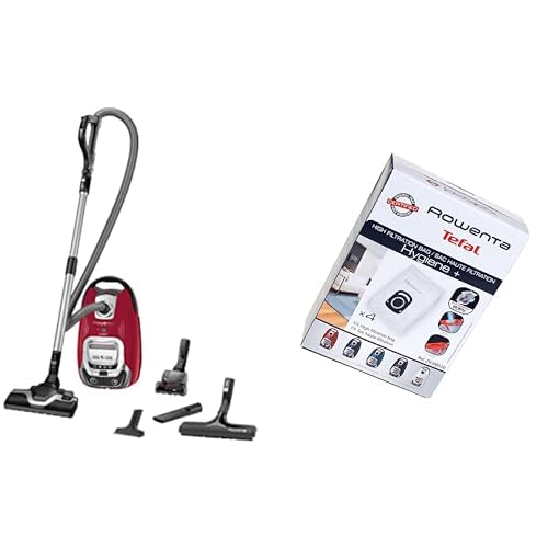 Rowenta RO7473 Silence Force Allergy+ - 4.5L dust bag, ultra-quiet, high-efficiency floor nozzle, includes Hygiene+ bags.