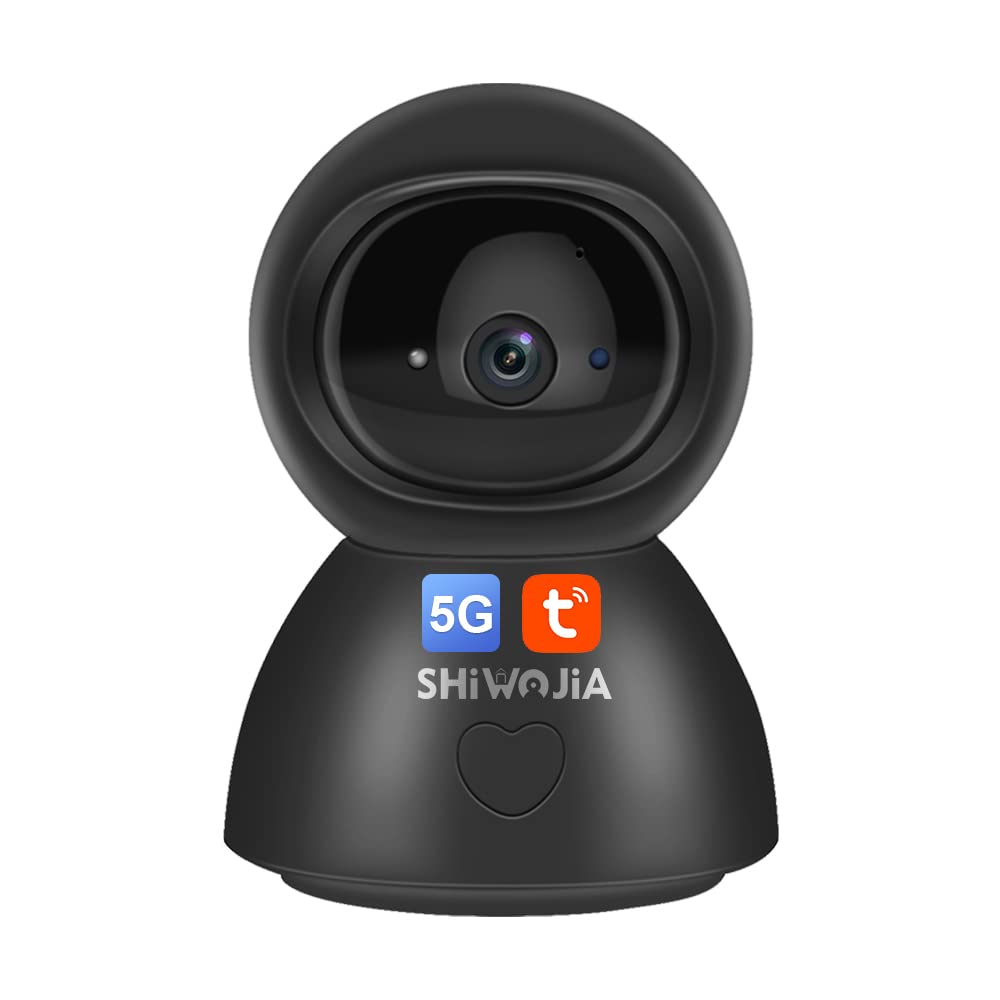 4. SHIWOJIA drošības kamera, IP kamera, WLAN, divjoslu, 5 GHz, 2,4 GHz, iekštelpās, Ethernet 360 °, pan/tilt, nakts redzamība ar inteliģento IR, kustības noteikšana, divvirzienu audio