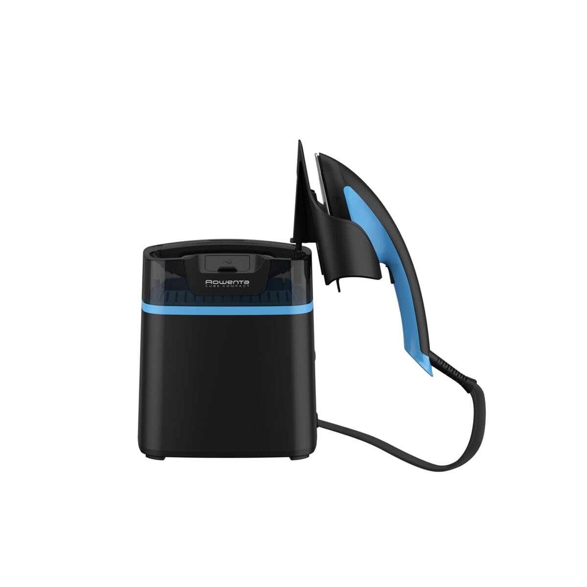 Rowenta apģērbu kubs kompaktā gludeklis - kompakts, viegls, ātri silda, ideāls ceļojumiem un ikdienas lietošanai.