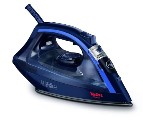 Tefal Virtuo FV 1713 - 2000W steam and dry iron, blue color, efficient wrinkle removal, ergonomic design.