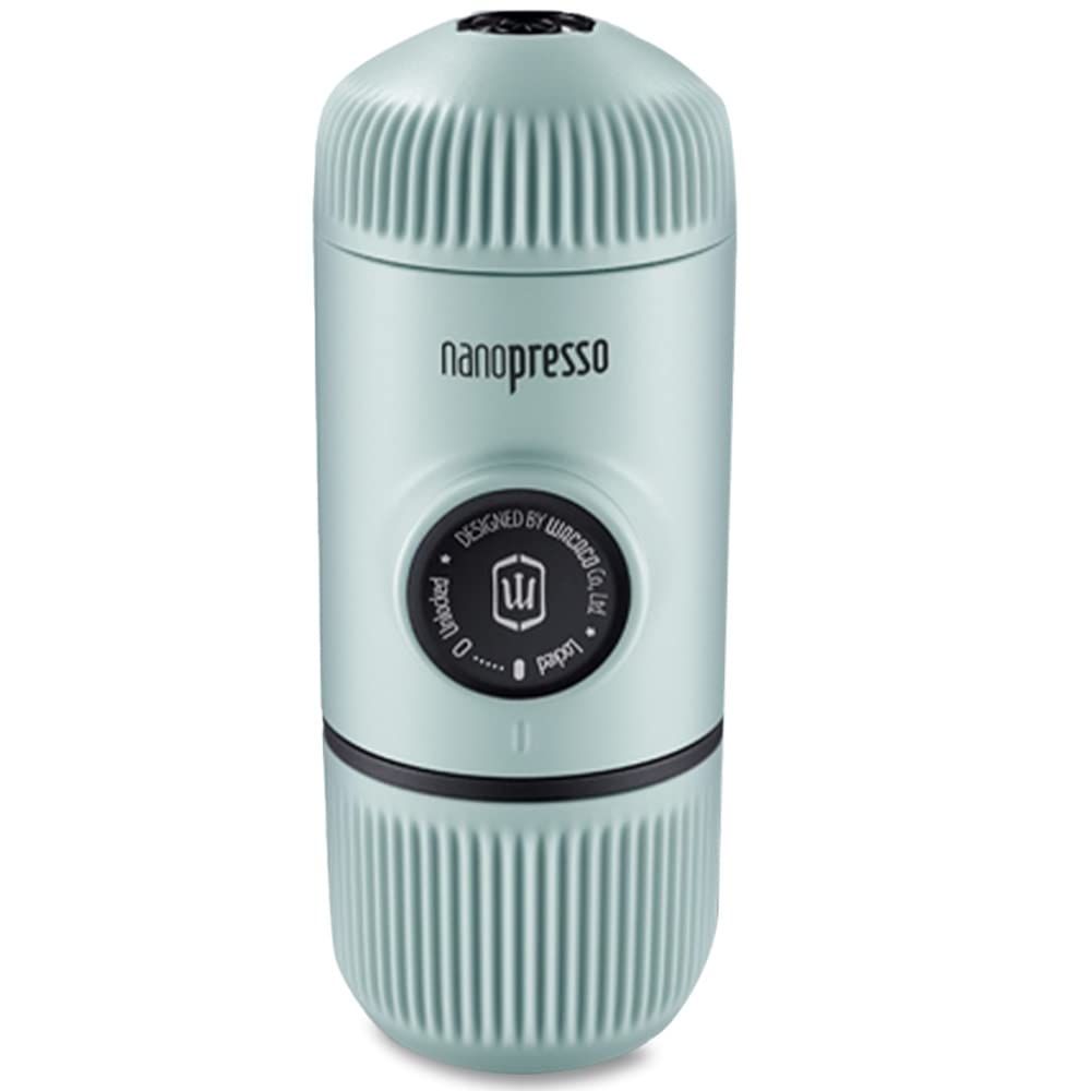 BaregAB WACACO Nanopresso - Portable espresso maker with protective case, ideal for camping, travel, and office use (Arctic Blue)