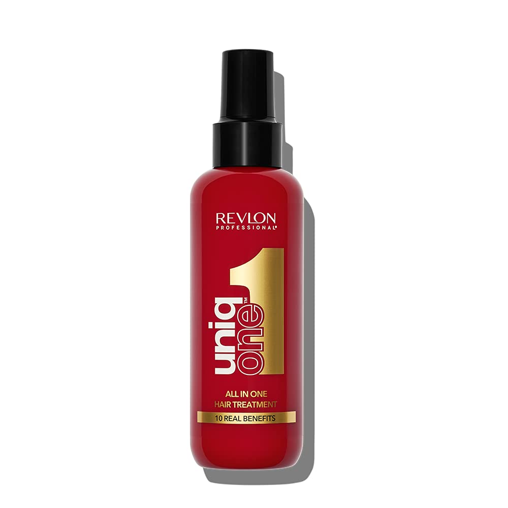REVLON PROFESSIONAL UniqOne Hair Treatment Classic, 150 ml, nenoskalojama matu maska labākai ķemmēšanai un spīdumam, matu kopšana bez noskalošanas, anti-frizz sprejs ar termoaizsardzību, vegānisks