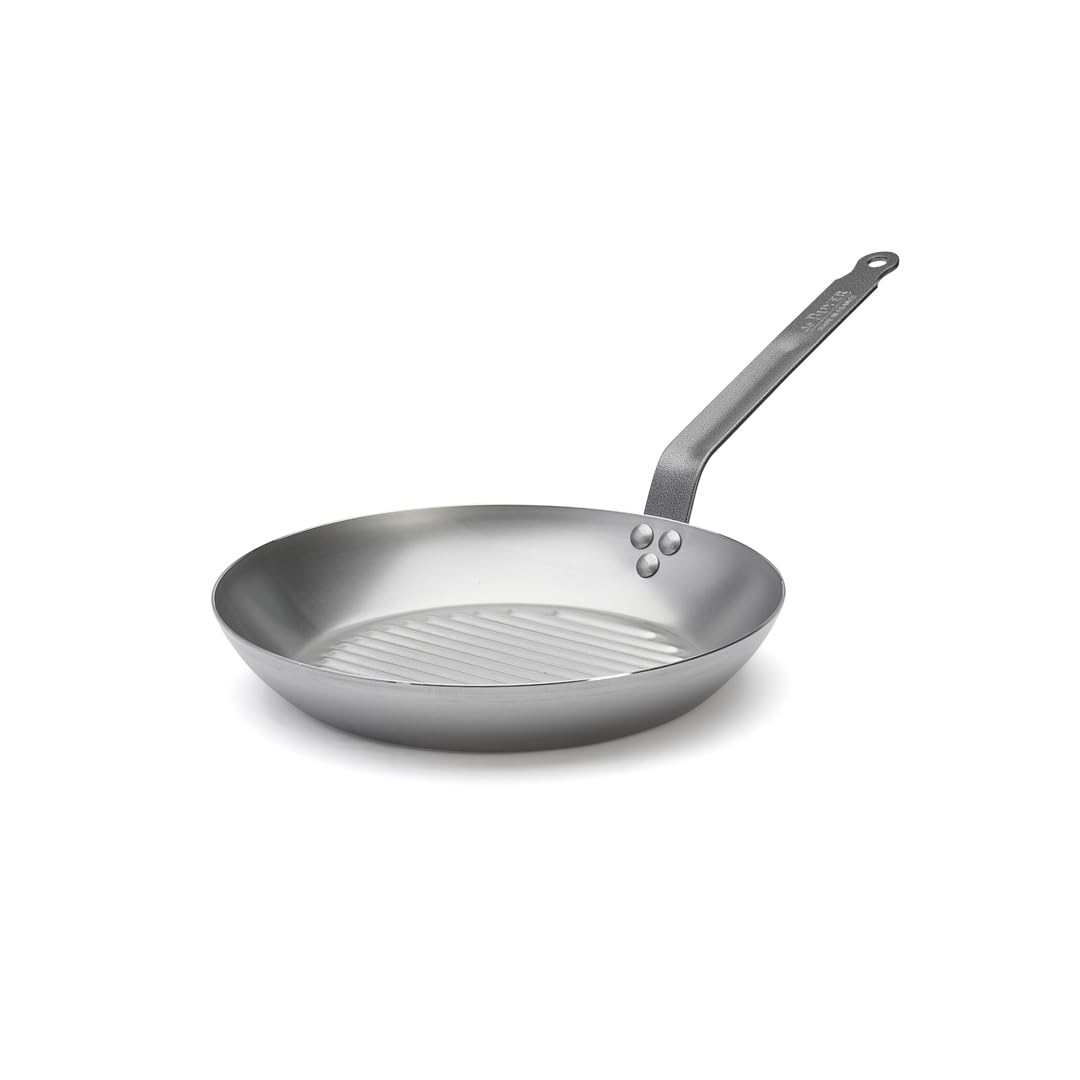 De Buyer cepamā panna, tērauds, sudrabs, 30cm - izturīga, vienmērīga siltuma izkliede, ideāla cepšanai.