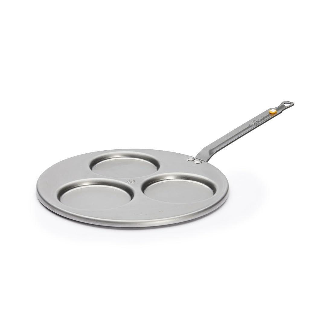 de Buyer Panna 3 bliniem MINERAL B - 27 cm diameter, silver, non-stick, ideal for crepes and pancakes