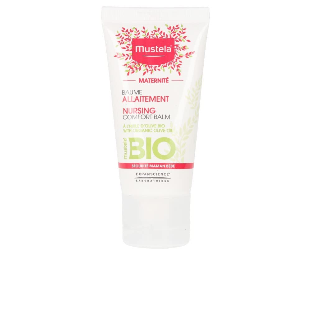 Mustela zīdīšanas balzams ar olīveļļu un glicerīnu krūtsgaliem, piemērots visām sievietēm, drošs grūtniecības un zīdīšanas laikā, aizsargā un palīdz novērst plaisas, 100% dabīgas sastāvdaļas, 30ml