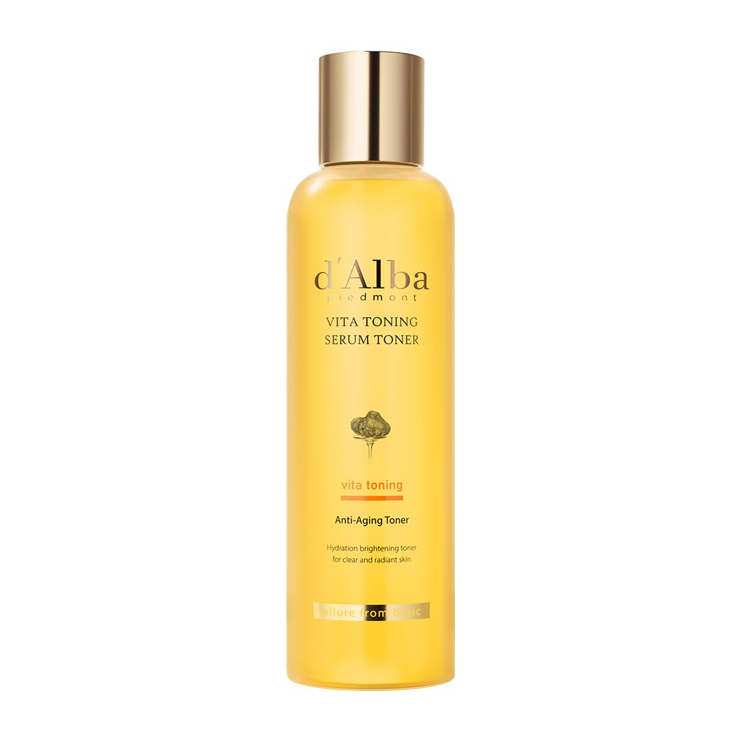 d'alba Piedmont baltā trifele Vita Toning Serum Toner, stikla ādas efekts ar dubultu vitamīnu sejas kopšanu, mitrinošs toniks sejai, 180 ml