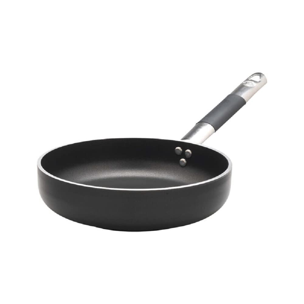 Agnelli Alblack aluminum frying pan - 5mm thickness, 10mm induction base, black, 20 cm diameter.