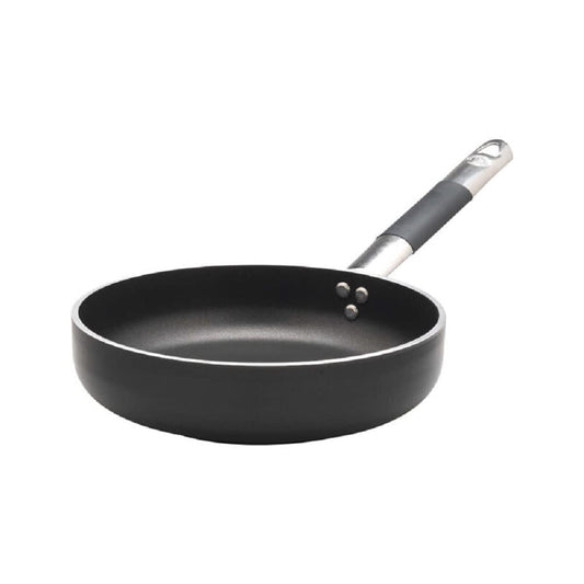 Agnelli Alblack aluminum frying pan - 5mm thickness, 10mm induction base, black, 20 cm diameter.