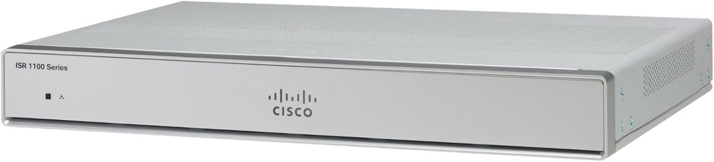 Cisco Systems C1111-4P integrēto pakalpojumu maršrutētājs ar 4 Gigabit Ethernet (GbE) divkāršajām portiem, GE WAN Ethernet maršrutētājs, 1 gada ierobežota aparatūras garantija (C1111-4P)