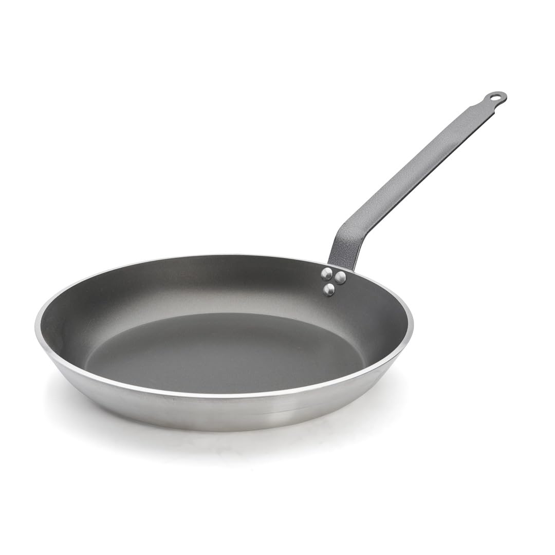 DE BUYER cepšanas panna - apaļa, triecienizturīga, alumīnija, nelipīgs pārklājums, Ø 36 cm, pelēka