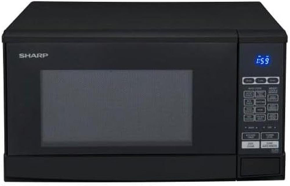 Sharp R-270BK Solo mikroviļņu krāsns, 20 L, 800 W, 10 jaudas līmeņi, 8 AutoCook programmas, taimeris līdz 99 min., stikla griešanas šķīvis (25,5 cm), melns