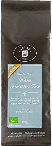 Baltā tēja Paulsen Bio Pai Mu Tan 100 g, bioloģiska reta tēja, maigs saldens aromāts