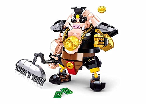 Sluban celtniecības klucīši M38-B1009 - Svētceļojums uz Rietumiem, Cūkmens, 3D konstrukcijas komplekts, radošs spēles prieks.