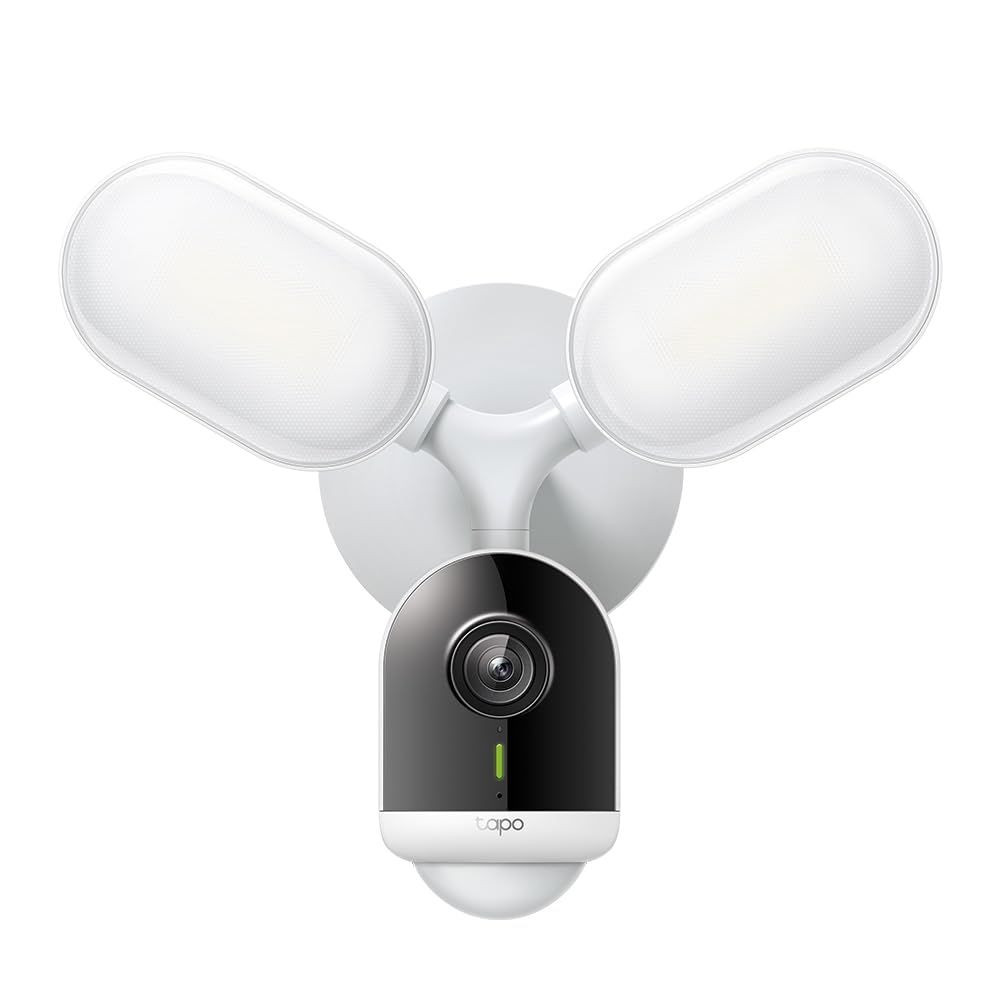 Tapo C720 Prožektoru kamera ar vadu (Floodlight Cam Wired) | Uzraudzības kamera ārā 2K, WLAN 2.4GHz, microSD karte, Google Home un Alexa | Fiksēti savienota drošības kamera ar 2800lm LED