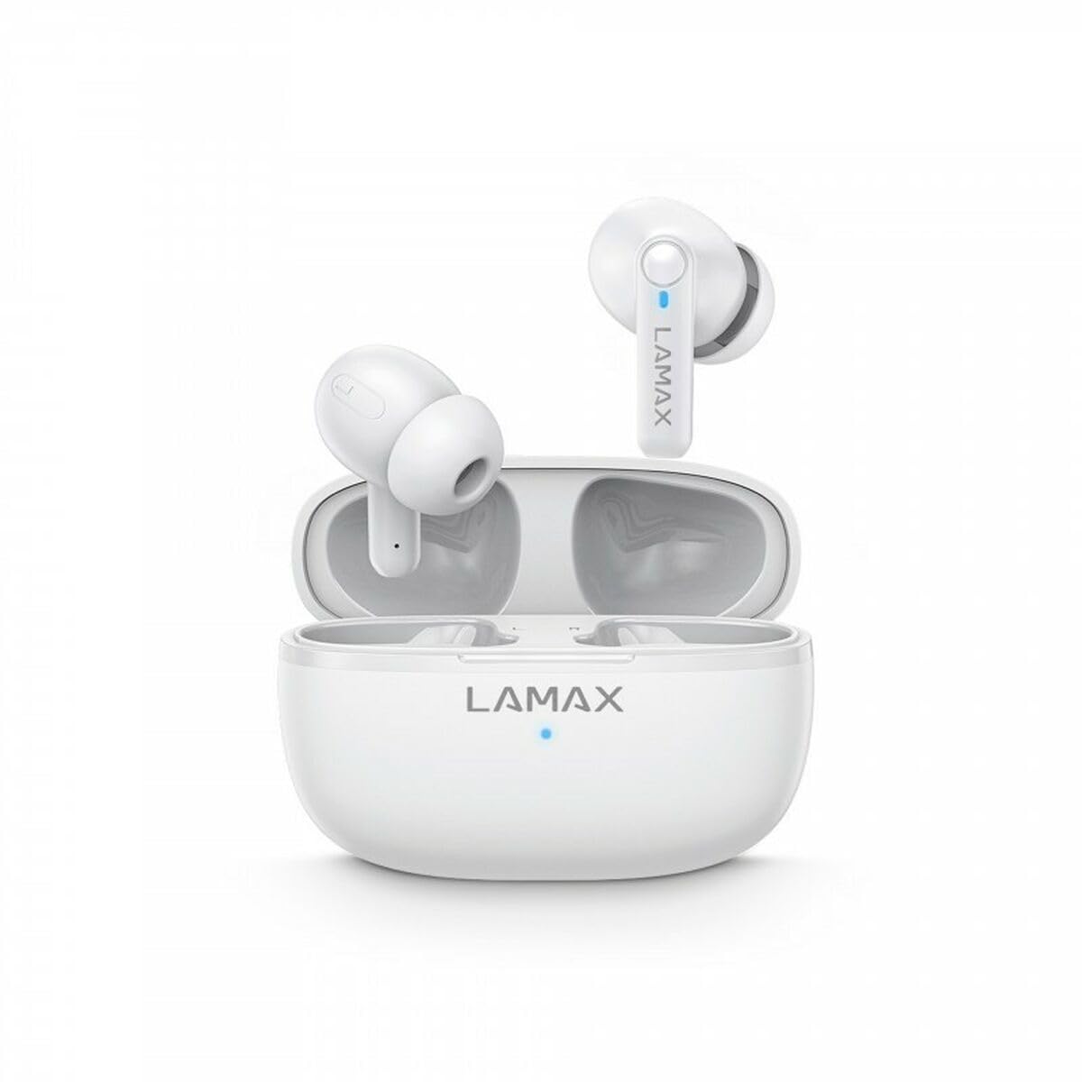 Lamax LXIHMCPS1PNWA Bluetooth austiņas - Wireless, white design, noise-canceling, long battery life.