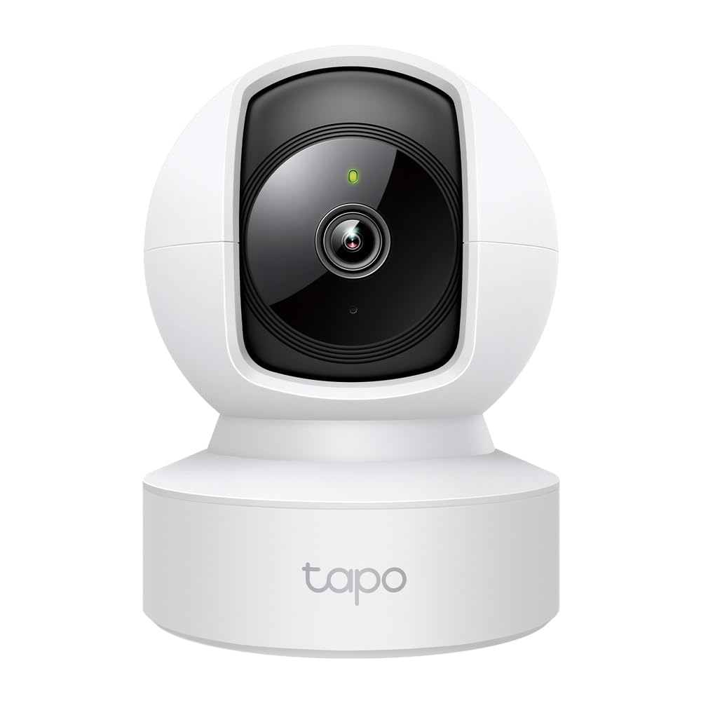 Tapo C202 360° WLAN uzraudzības kamera, Ethernet/Wi-Fi pieslēgums, 1080P HD, kustības izsekošana, nakts redzamība, divvirzienu audio, saderīga ar Alexa un Google Assistant, līdz 512GB vietējā glabāšana