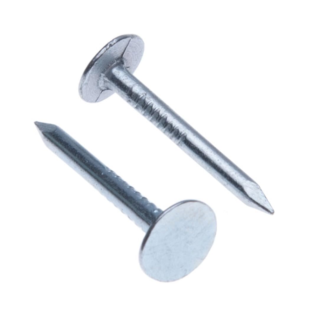 Jumta seguma naglas 20mm ar īpaši lielu galvu (100 gab.) Clout Nails, cinkotas garas naglas mājamatniekiem un amatniekiem, mājas dekoram, kokapstrādei, mēbelēm un būvniecībai