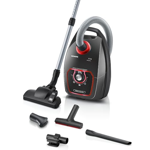 SIEMENS putekļsūcējs Z7.0 VSZ7XTRM - higiēnas filtrs, kluss, XXL uzgaļi, garš kabelis, ideāls alerģiskiem cilvēkiem.