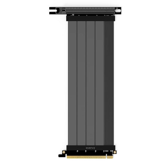 Zalman Riser kabelis PCI-E 4.0 x16-220mm 90° - High-speed, flexible design for optimal GPU placement and airflow.