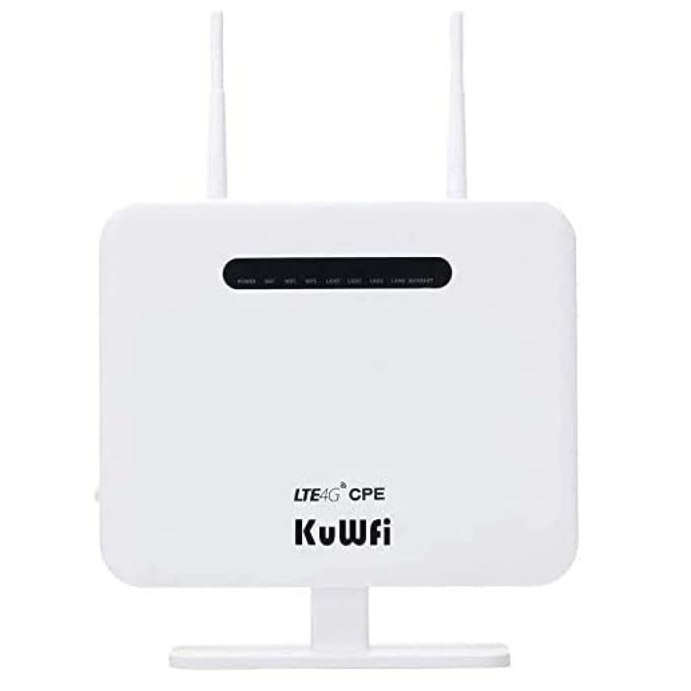 KuWFI 4G LTE Wi-Fi maršrutētājs, bezvadu 4G maršrutētājs, atbloķēts ceļojumu partneris 4G LTE CPE maršrutētājs ar SIM kartes slotu, atbalsta B1/B3/B5/B7/B8/B20 CPE810-EU