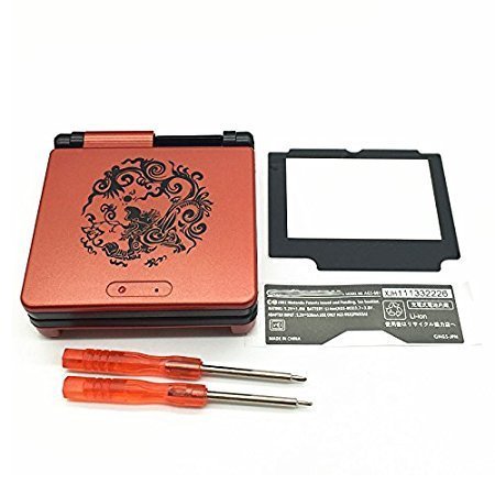Game Boy Advance SP korpuss ar instrumentiem, Black Dragon, remonta detaļa