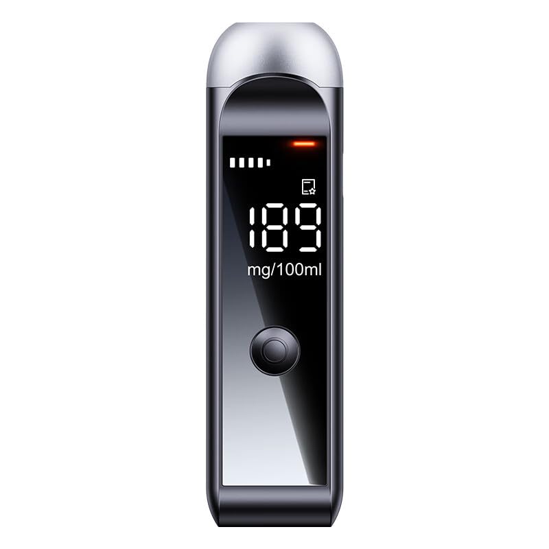 Breathalyzer Professional-Grade High Accuracy Alcohol Tester, digitāls LCD alkohola testeris ar USB C portu