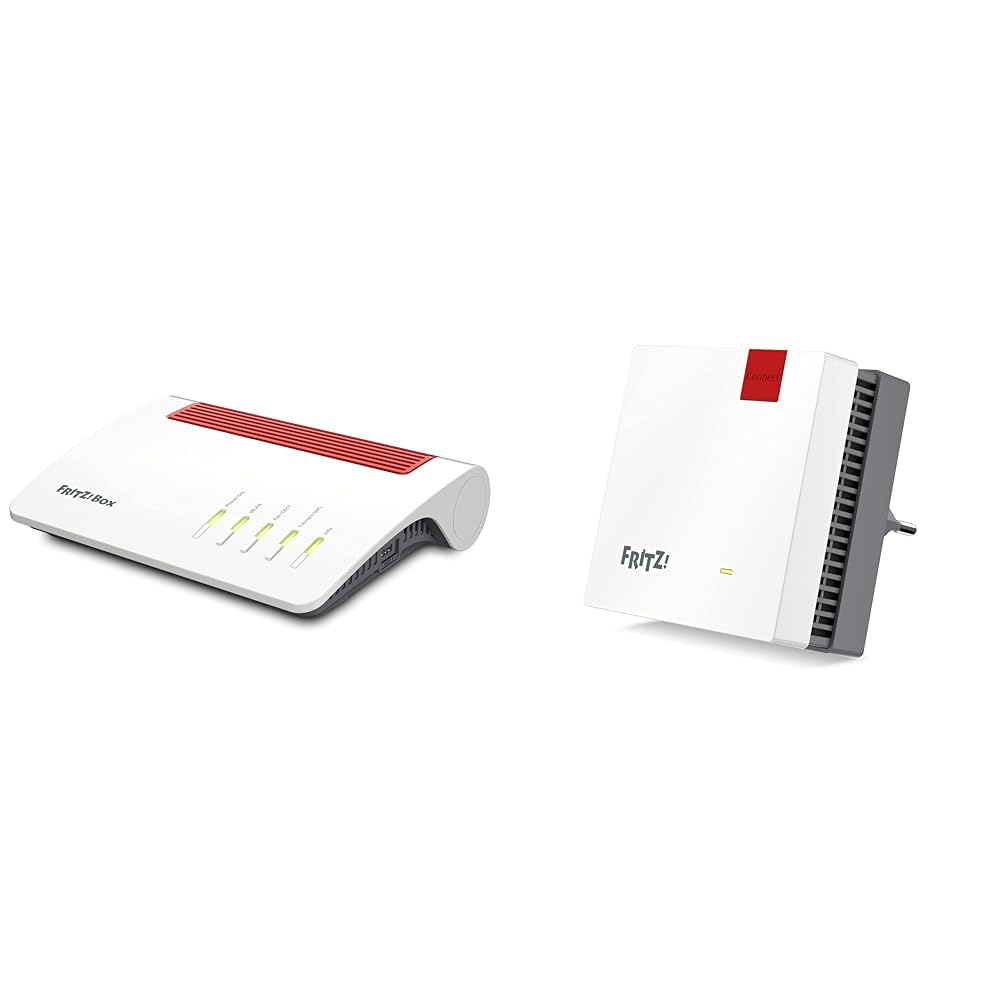 AVM Fritz!Box 7590 AX ekskluzīvā izdevumā ar WLAN Mesh, DECT bāzi + AVM FRITZ!Repeater 1200 AX ātrai WLAN pārklājuma nodrošināšanai