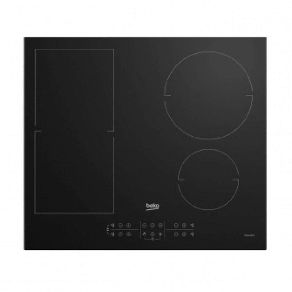 Beko indukcijas plīts virsma HII 64200 FMT / Elastīga plīts virsma visiem jūsu katliem un pannām / Bērnu aizsardzība / 5,2 x 58 x 51 cm, standarts