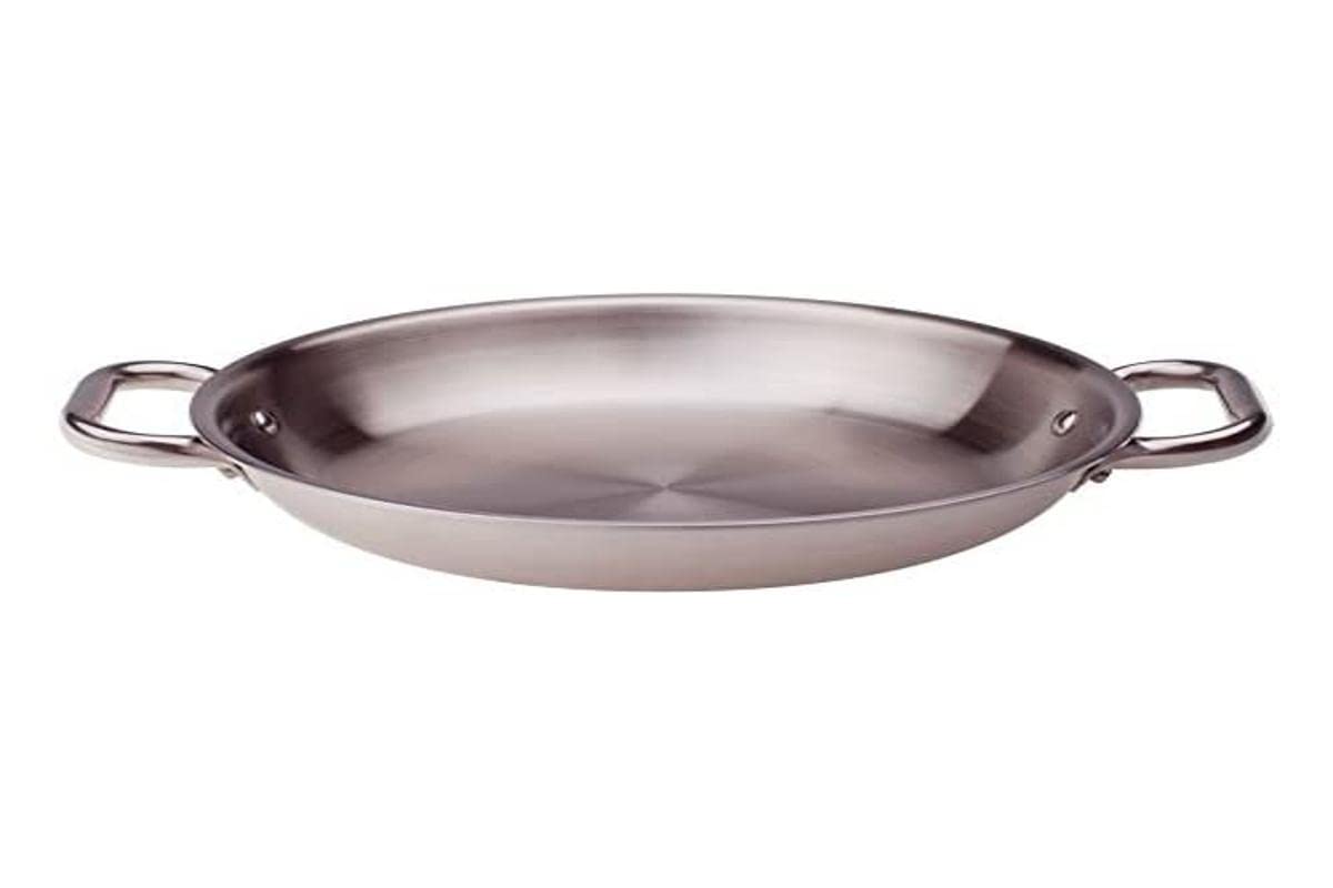 Pentole Agnelli alu-INOX panna - 28 cm, pelēka, nerūsējošais tērauds, 2 rokturi, izturīga un stilīga.