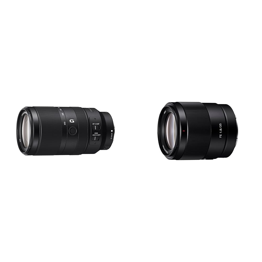 Sony E 70-350mm f/4.5-6.3 G OSS | APS-C, super tālummaiņas objektīvs (SEL70350G) un SEL-35F18F plaša leņķa objektīvs