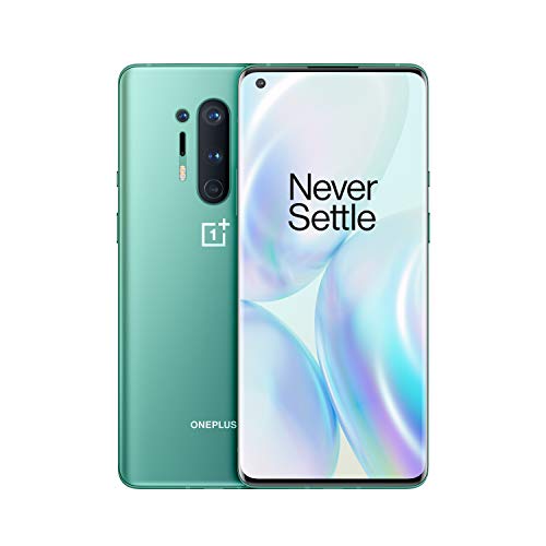 OnePlus 8 Pro 5G - 12GB RAM, 256GB, triple camera, dual SIM, integrated Alexa, ice green, 2-year warranty.