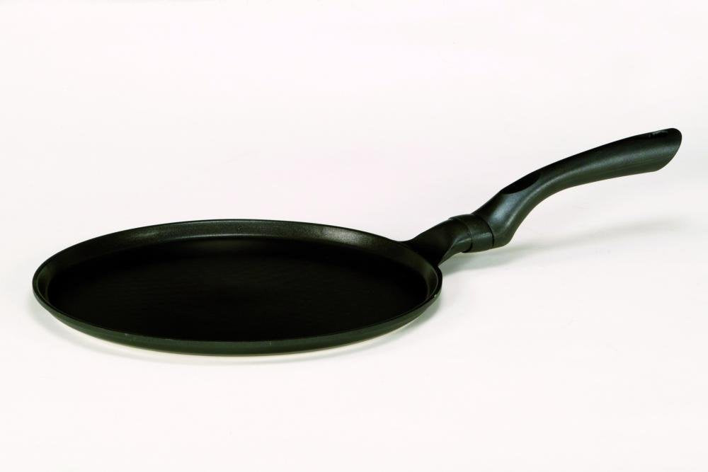 Krüger CD28 Pancake Pan - 28 cm, aluminum, non-stick, black, ideal for even cooking and easy flipping.