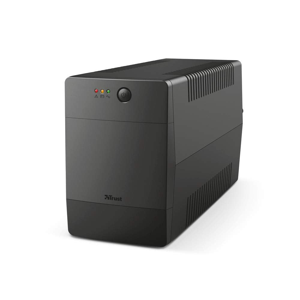 Trust Paxxon 1500 VA UPS - battery buffer, 4 wall sockets, surge protection, black.