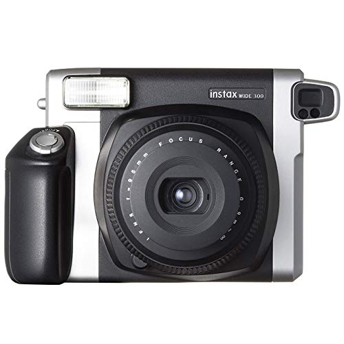 INSTAX Wide 300 Melns - Instant film camera with wide-format prints, built-in flash, and easy-to-use controls.