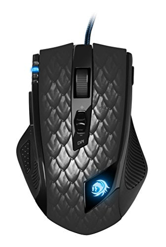Sharkoon Drakonia Black Gaming Mouse - 8200 dpi, 11 programmable buttons, ergonomic design for gamers.
