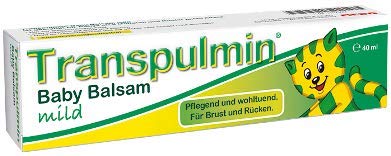 Bērnu balzams Transpulmin Baby Balsam mild, ekonomiskais komplekts 2x40ml, krūtīm un mugurai, no 3 mēnešu vecuma